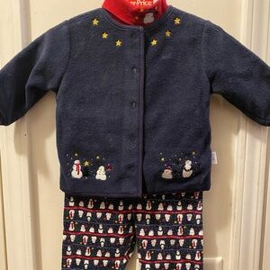 First Moments 3 Piece Snowman Outfit